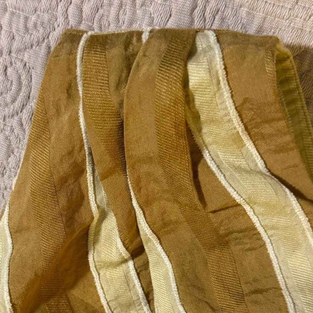 **SOLD** Zara Striped Asymmetric Jacquard Top Toffee Sz Medium - Picture 5 of 9